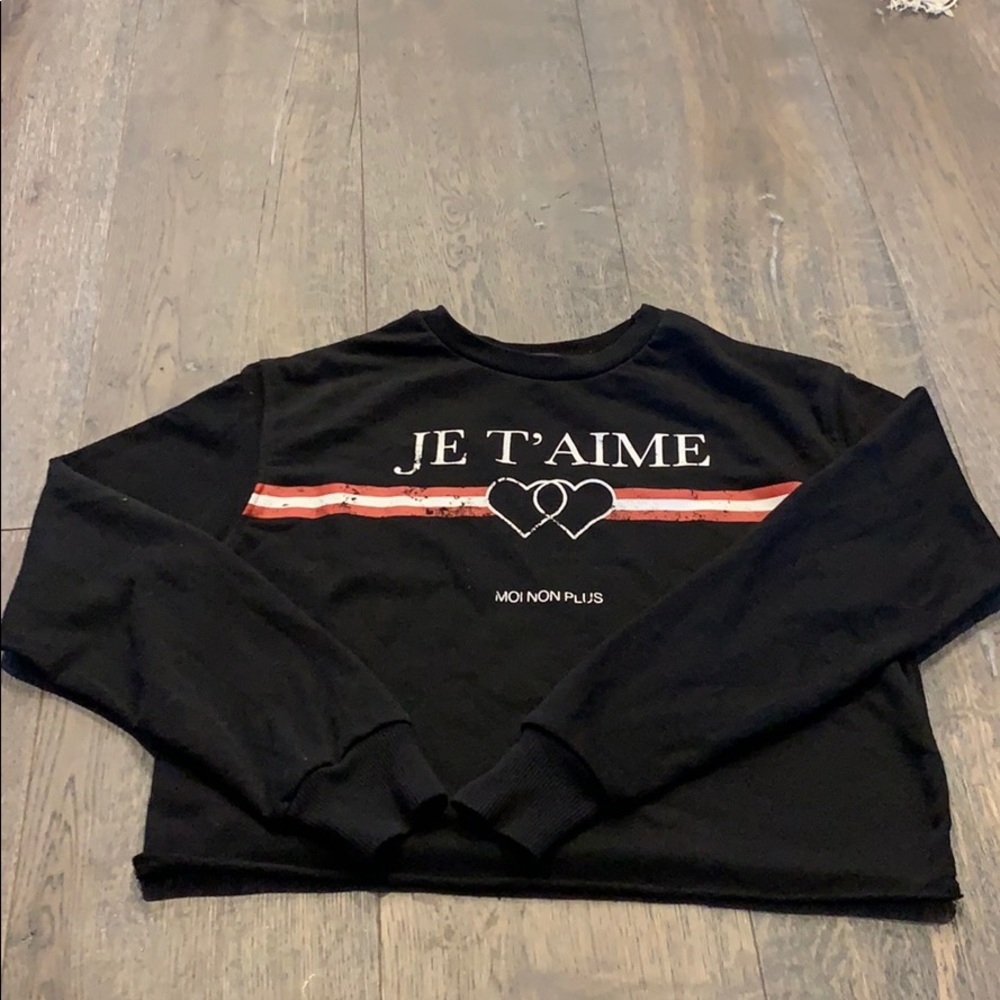 Je t’aime cropped sweater
